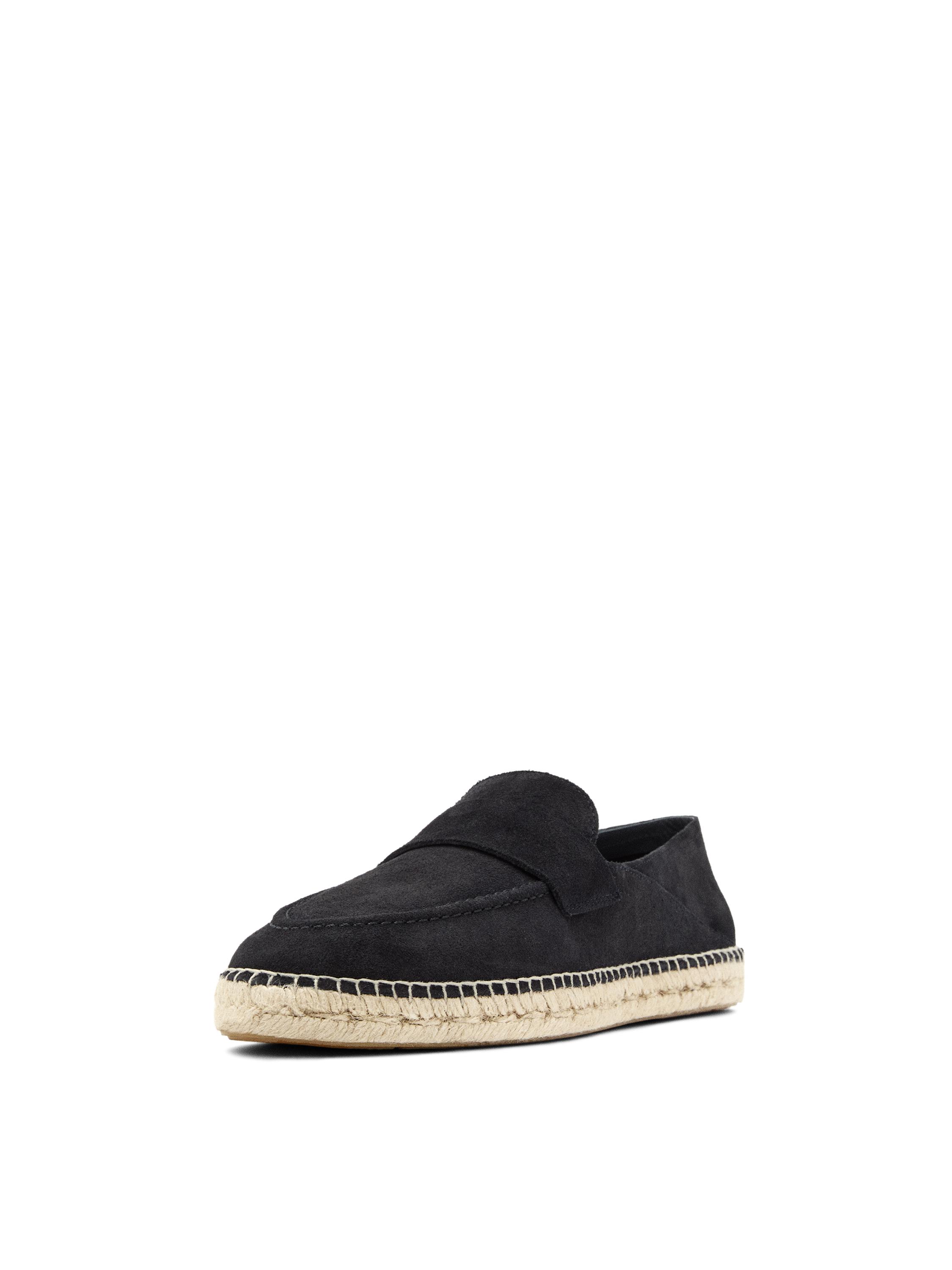 Espadrille pièce croûte de cuir